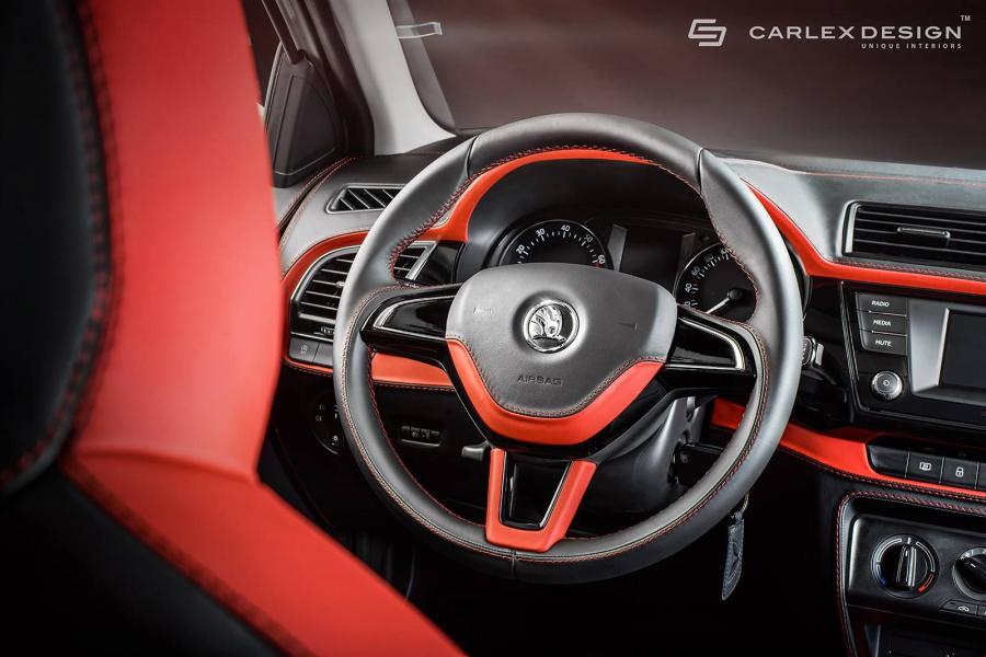 Детали интерьера Skoda Fabia by Carlex Design 2016 года  (фото 7 из 8)